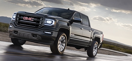 black GMC pickup truck