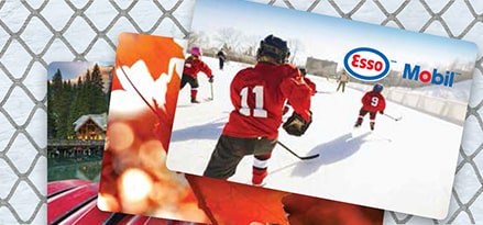 Esso Mobil hockey gas credit card