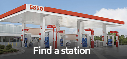 Esso station with words 