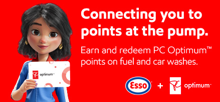 Connecting you to points at the pump. Earn and redeem PC Optimum points on fuel and car washes.
