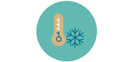 Thermometer cold weather icon