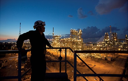 Worker at a fuels factory